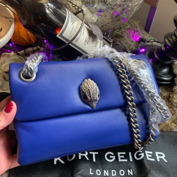 SOLD⛔️Authentic KURT GEIGER LONDON SMOOTH convertible Leather flap magnetic - Picture 2 of 12